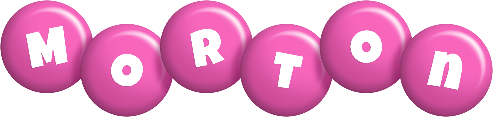 Morton candy-pink logo