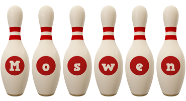 Moswen bowling-pin logo