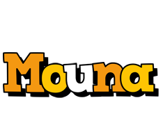 Mouna cartoon logo