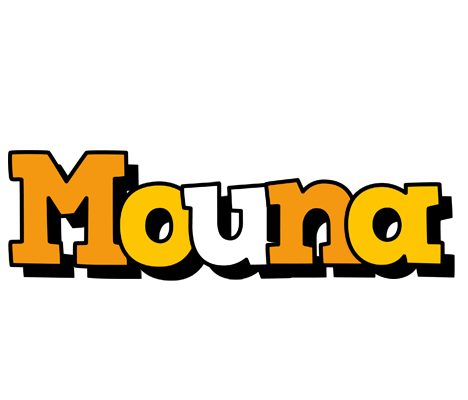 Mouna cartoon logo