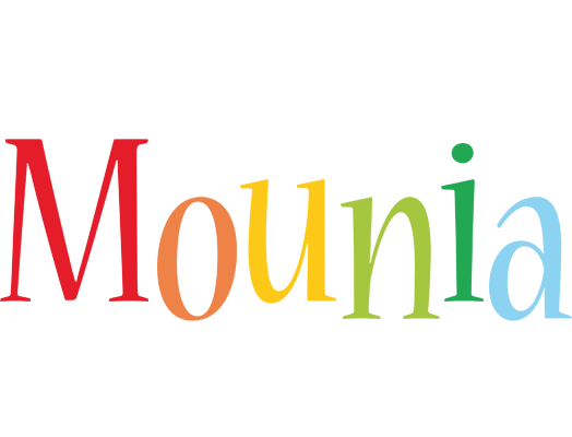 Mounia birthday logo