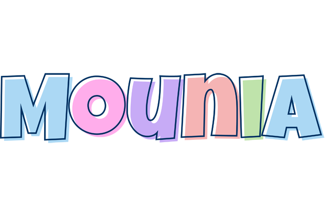 Mounia pastel logo