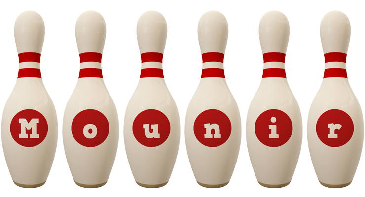 Mounir bowling-pin logo