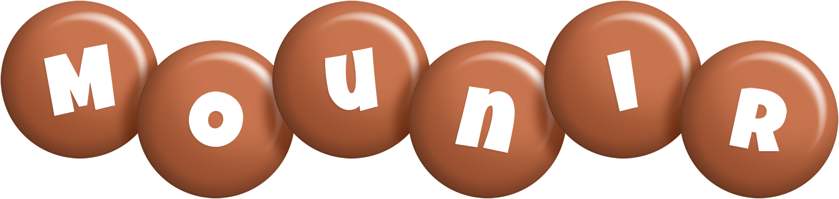 Mounir candy-brown logo