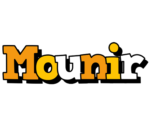 Mounir cartoon logo