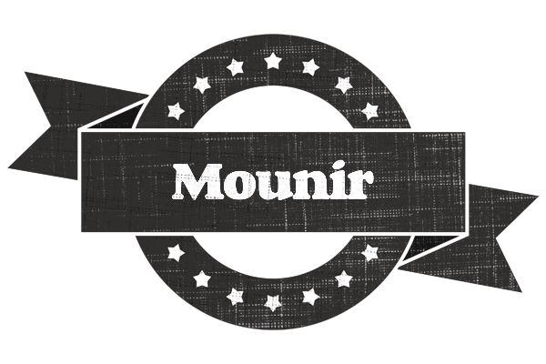 Mounir grunge logo