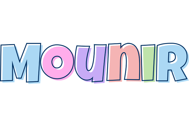 Mounir pastel logo