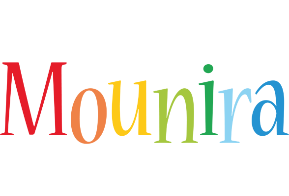 Mounira birthday logo
