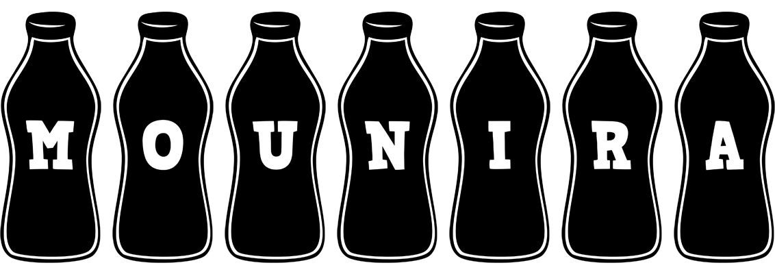 Mounira bottle logo