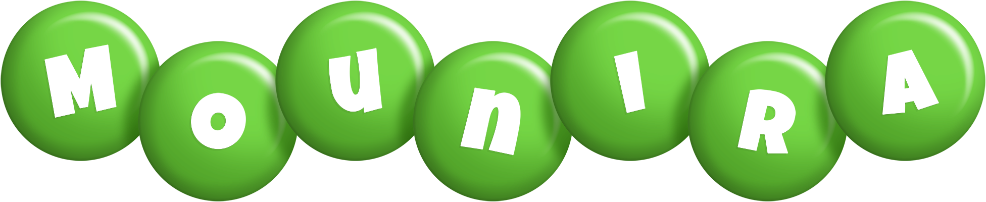 Mounira candy-green logo