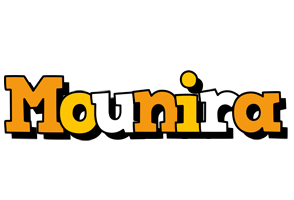 Mounira cartoon logo