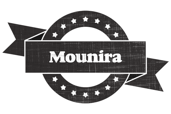 Mounira grunge logo