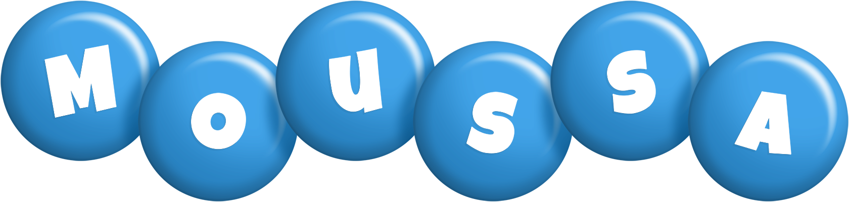 Moussa candy-blue logo