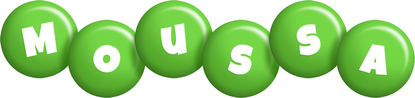 Moussa candy-green logo