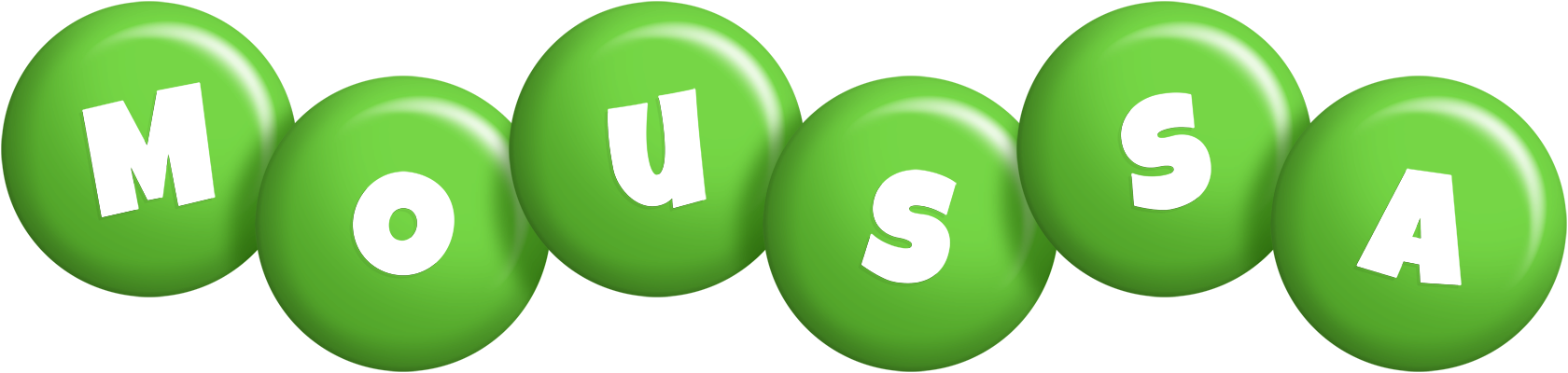 Moussa candy-green logo