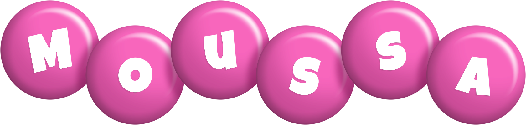 Moussa candy-pink logo