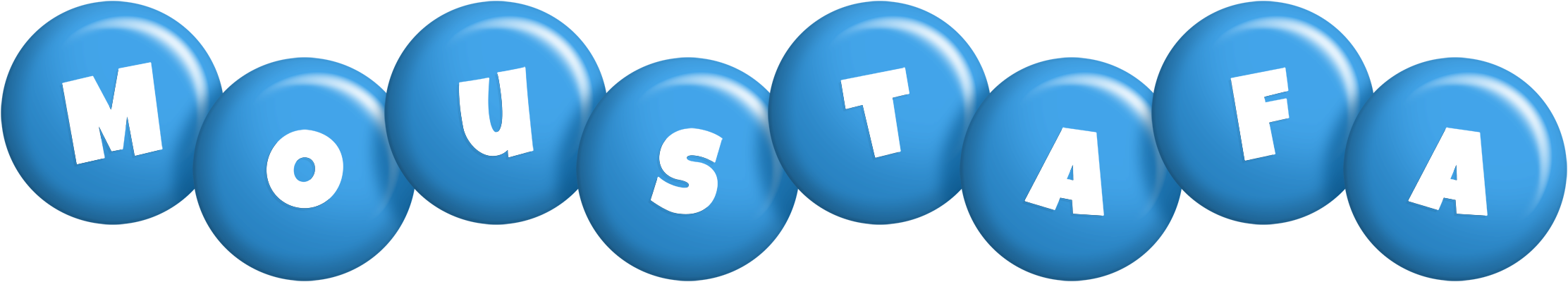 Moustafa candy-blue logo