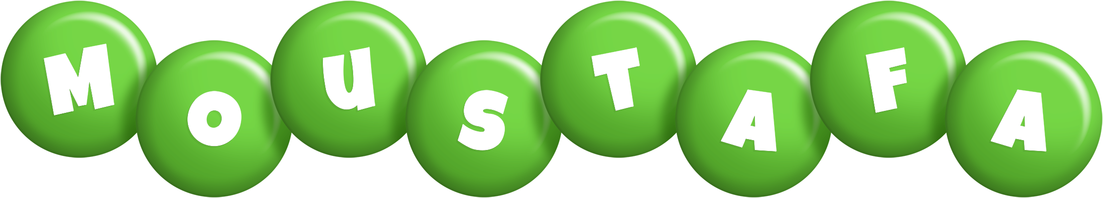 Moustafa candy-green logo