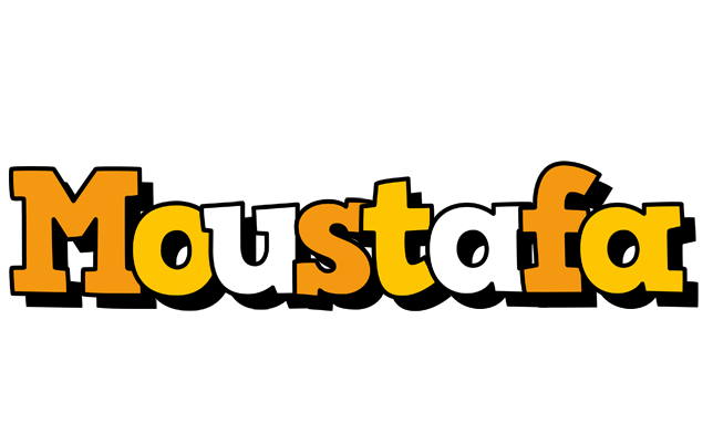 Moustafa cartoon logo