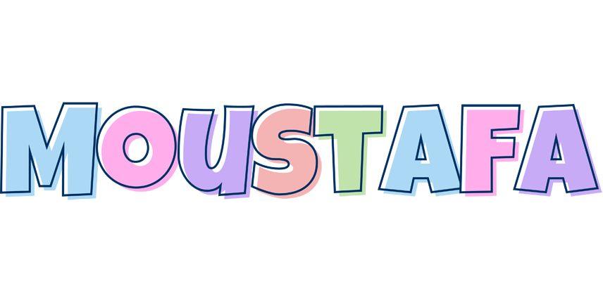 Moustafa pastel logo