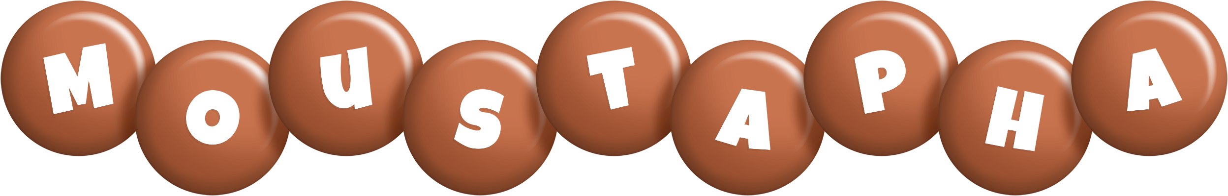 Moustapha candy-brown logo