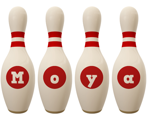 Moya bowling-pin logo