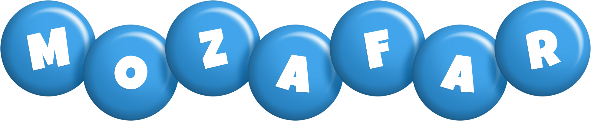 Mozafar candy-blue logo