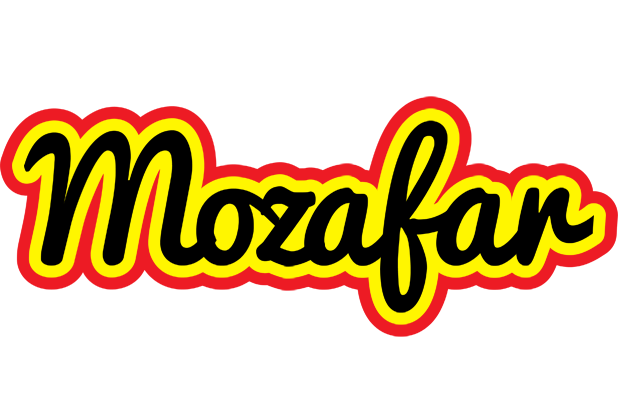 Mozafar flaming logo