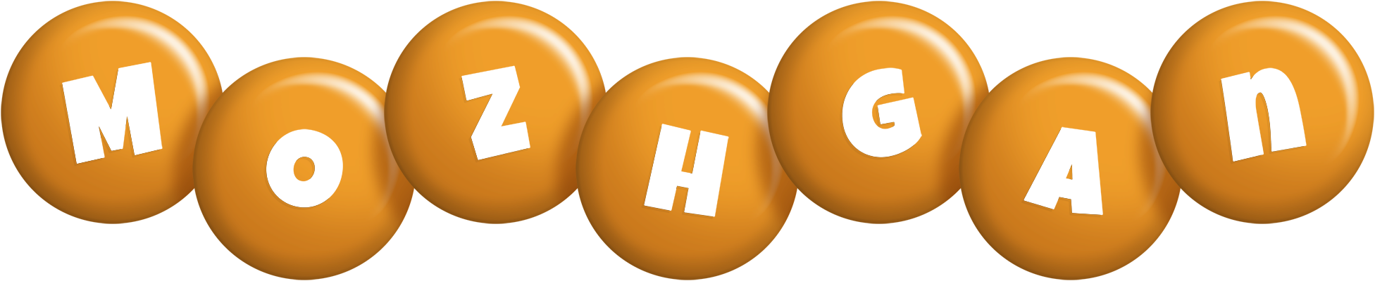 Mozhgan candy-orange logo
