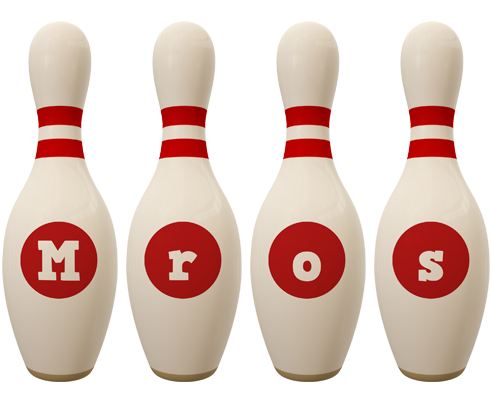 Mros bowling-pin logo