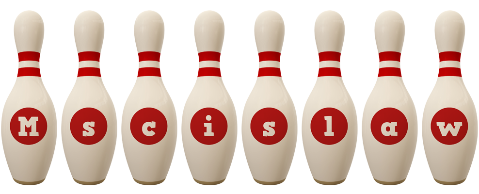 Mscislaw bowling-pin logo
