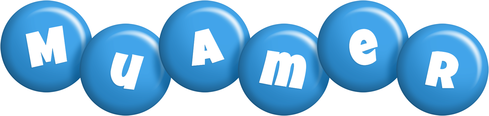 Muamer candy-blue logo