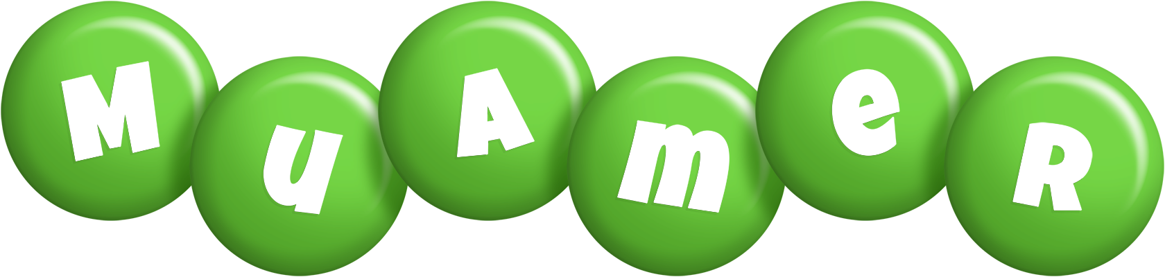 Muamer candy-green logo