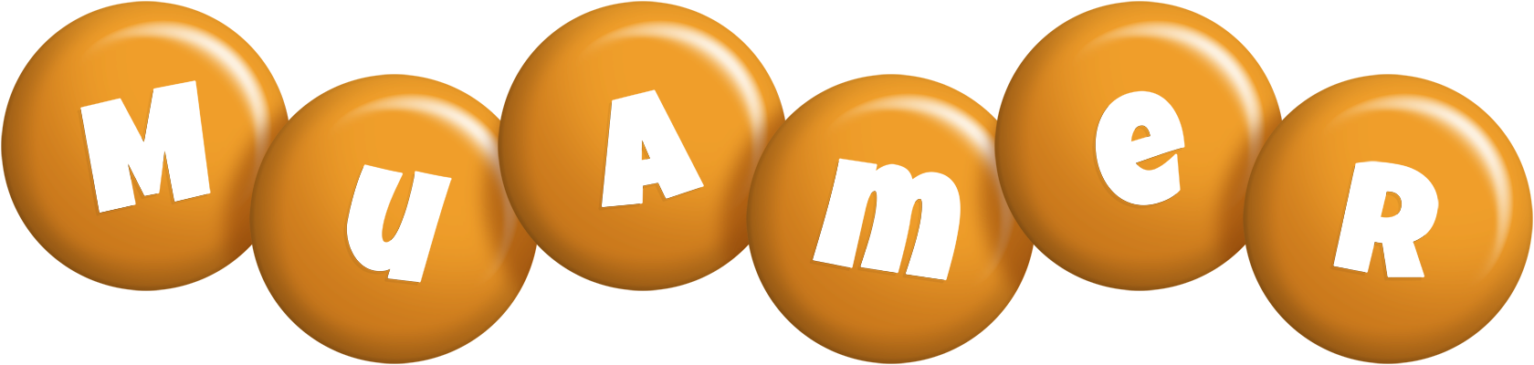 Muamer candy-orange logo