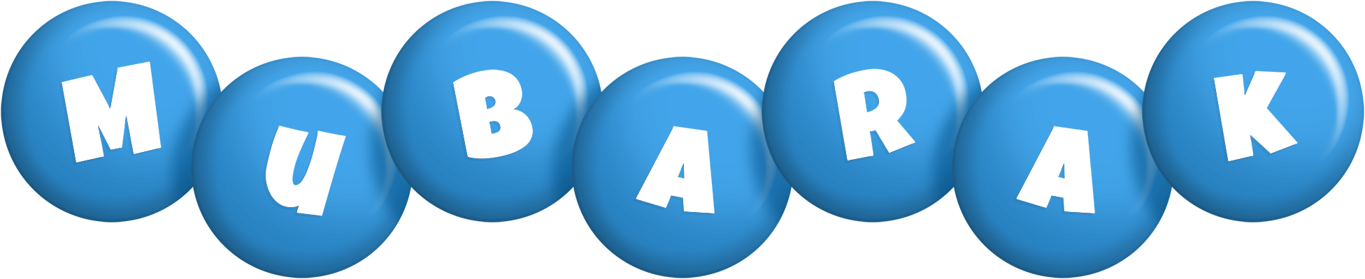 Mubarak candy-blue logo