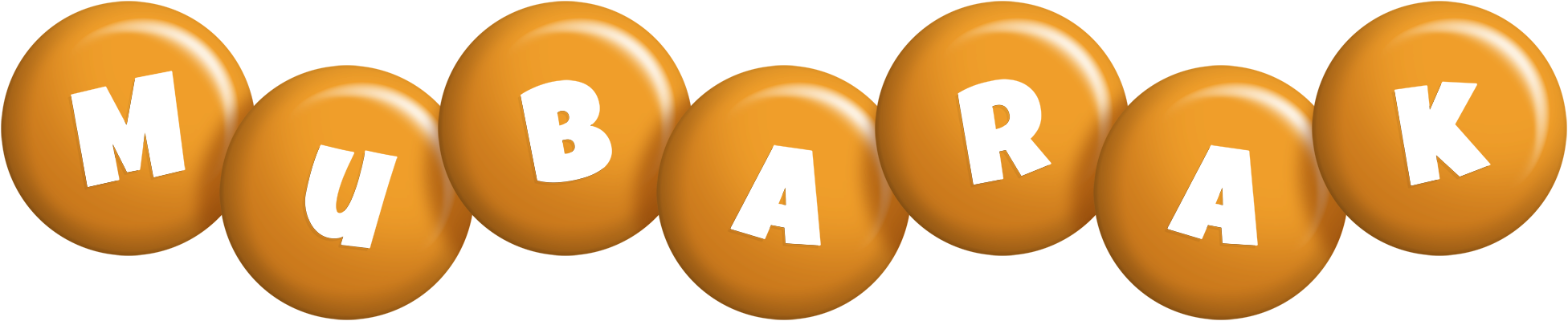 Mubarak candy-orange logo