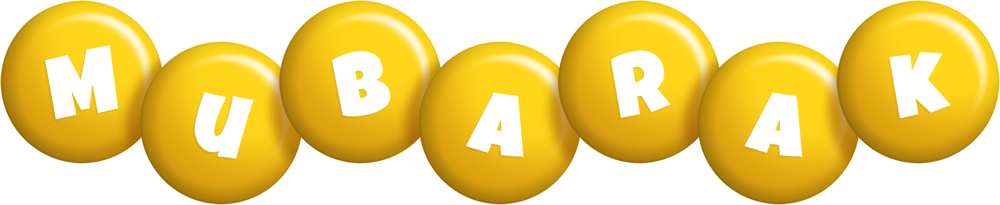 Mubarak candy-yellow logo