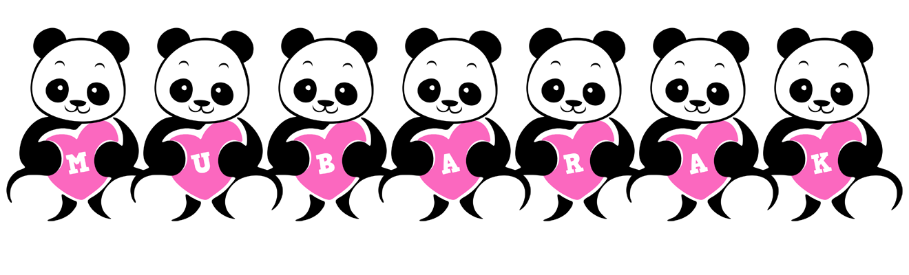 Mubarak love-panda logo