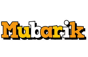 Mubarik cartoon logo