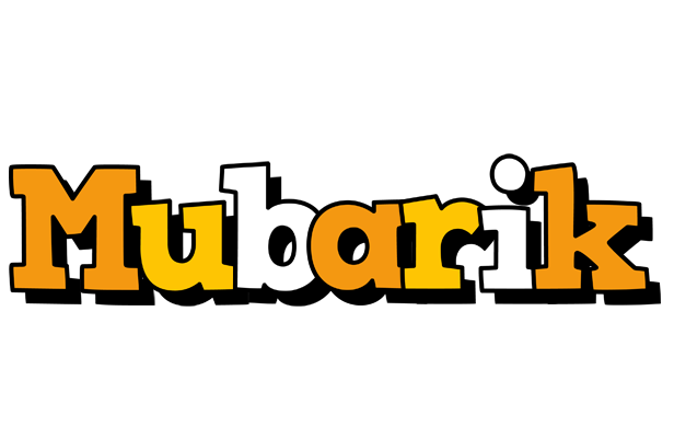 Mubarik cartoon logo