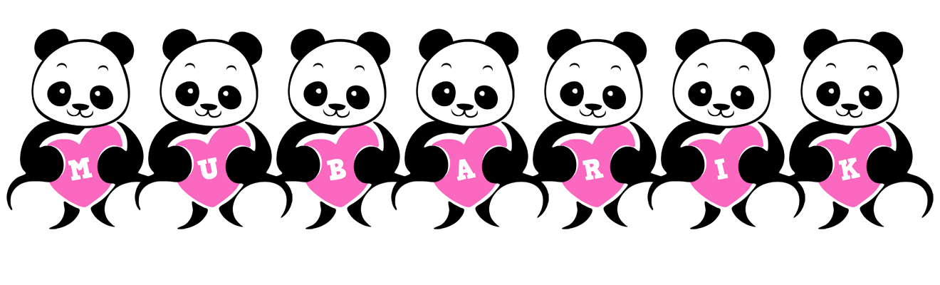 Mubarik love-panda logo