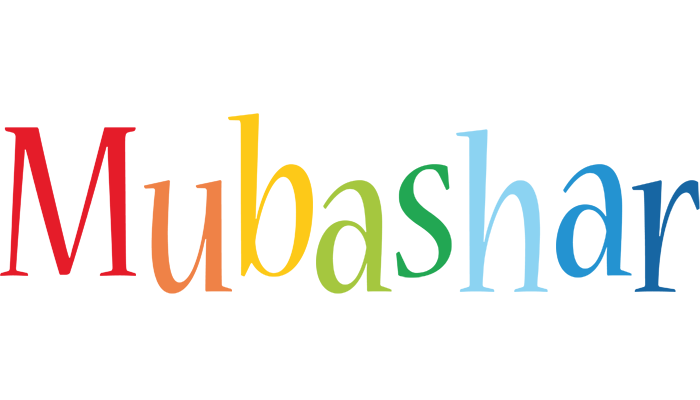 Mubashar birthday logo