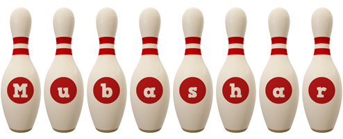 Mubashar bowling-pin logo