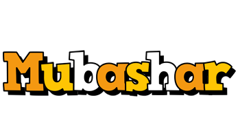 Mubashar cartoon logo