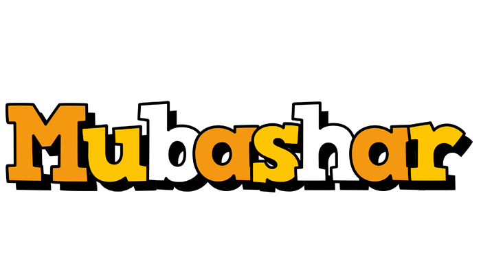 Mubashar cartoon logo