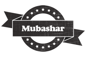 Mubashar grunge logo