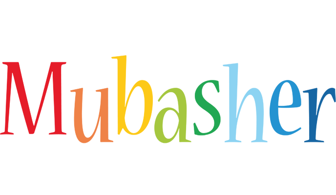 Mubasher birthday logo