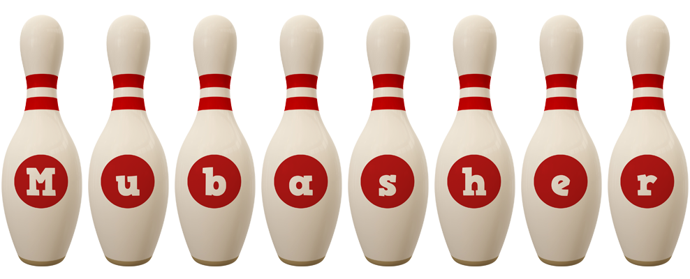 Mubasher bowling-pin logo