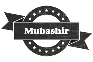 Mubashir grunge logo