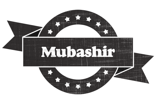 Mubashir grunge logo